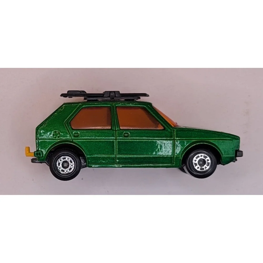 Matchbox Superfast No 7 VW Golf Green 1976 Lesney England Box Surfboards